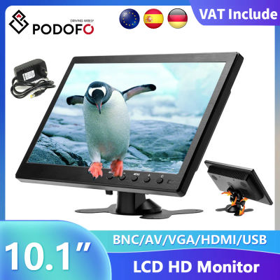 Podofo 10,1 "LCD 1024*600HD Monitor de coche Mini TV Monitor LCD pantalla Digital con HDMI/VGA/AV/USB/SD/TV/reproductor de DVD para monitoreo