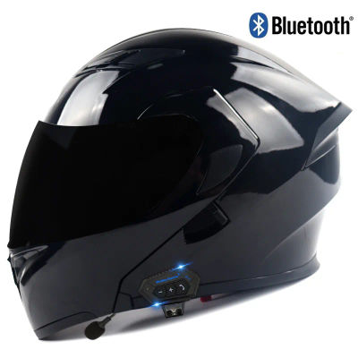 Casco de motocicleta con Bluetooth para hombre y mujer, accesorio aprobado por DOT, resistente al agua, mayor resistencia, doble lente, cuatro estaciones