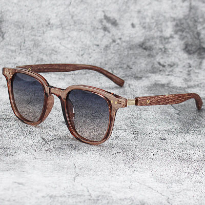 Nuevas gafas de sol Vintage con montura de madera para hombre, gafas de sol cuadradas de marca clásica, lentes con revestimiento, gafas de conducción para mujer y hombre