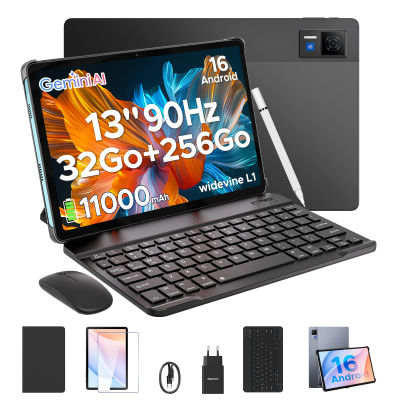 Tablet PC DOOGEE U13 2 en 1, Android 16, Pantalla de 13'', 32 GB (6 GB + 36 GB), 256 GB, Batería de 11000 mAh, Cuatro Altavoces, UNISOC T7280, Widevine L1