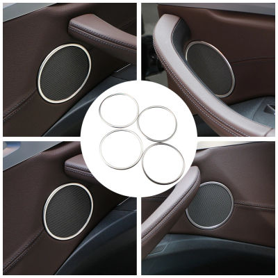 Cubierta de sonido del altavoz de la puerta, anillo embellecedor cromado para BMW X3 F25 X4 F26 2018-2023