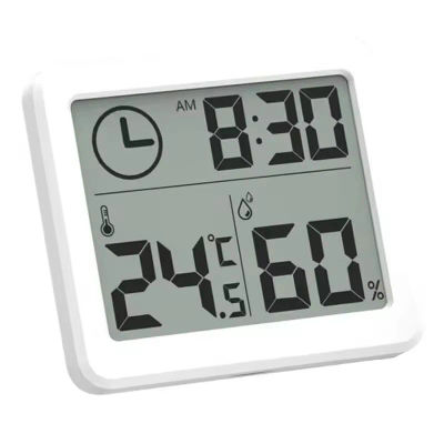 Termómetro higrómetro multifunción, reloj electrónico automático con Monitor de temperatura y humedad, pantalla LCD grande de 3,2 pulgadas