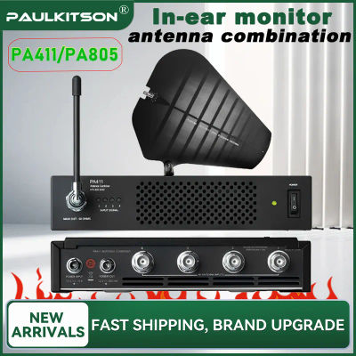 Combinador de antenas Paulkitson PA411, antena direccional PA805, gestor de RF para monitores intrauditivos inalámbricos de la serie PSM, para espectáculos en vivo en el escenario.