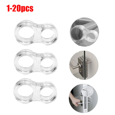 Tope de puerta transparente de PVC, manija de puerta anticolisión, almohadilla a prueba de golpes, topes de puerta protectores para paredes y muebles, 1-20 piezas