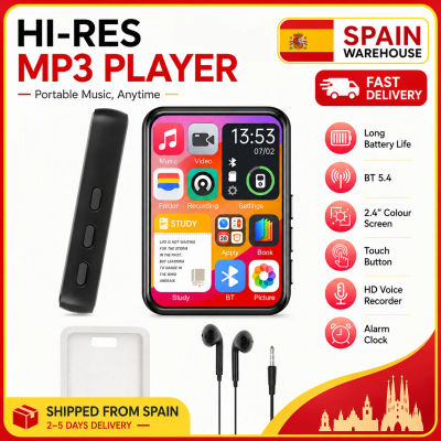 Reproductor MP3 con Pantalla Táctil de 2.4 Pulgadas, Bluetooth 5.4, Sonido HiFi, Altavoz Integrado, Lector de Libros Electrónicos, Walkman de Música para Deportes y Viajes