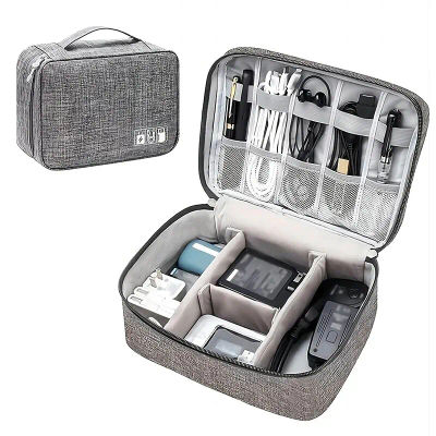 Bolsa de almacenamiento de cables, organizador electrónico Digital impermeable, cargador de línea de datos USB portátil, bolsa de almacenamiento de enchufe, organizador de cables de viaje