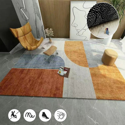Alfombra naranja de lujo ligera moderna, alfombras suaves para el hogar, sala de estar sucia, alfombra grande para decoración de dormitorio, alfombras para puerta de entrada