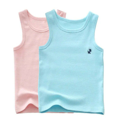 Camisetas de moda para niños y niñas, camiseta gráfica de Color caramelo para bebés, camisetas sin mangas, ropa de verano para niños