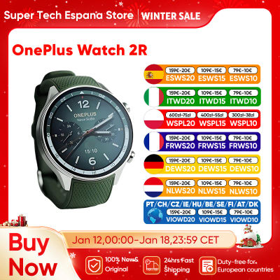 OnePlus Watch 2R Smartwatch Snapdragon W5 + BES Pantalla AMOLED de 1,43 pulgadas 100 horas de duración de la batería Bluetooth llamada WiFi IP68 Wear OS por Google