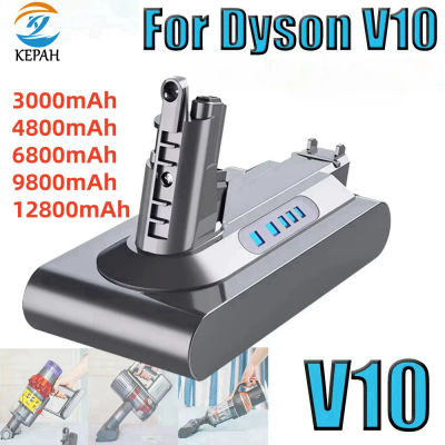 Batería de repuesto V10 de iones de litio, 25,2 V, 12800mAh, para aspiradora ciclónica esponjosa reemplazable absoluta