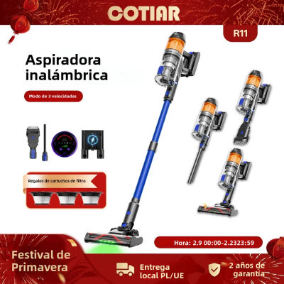 COTIAR R11 500W 50Kpa Aspiradora inalámbrica Electrodomésticos Tiempo de ejecución de 60 Min Aspiradora vertical sin escobillas Pantalla LED 3 filtros HEPA