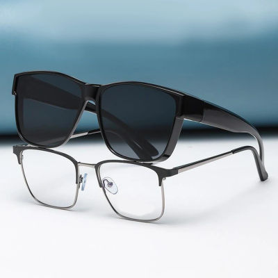 Para conducir que se pueden usar sobre otros gafas envolventes, tonos cuadrados, se adaptan a las gafas de sol polarizadas