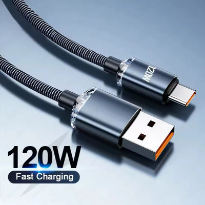 Cable tipo C de 120W, Cable cargador súper rápido, Cables USB C de carga rápida, cargador de teléfono para Samsung, Xiaomi, Huawei, Oneplus, POCO OPPO