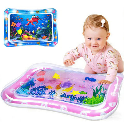 Alfombrilla de juego acuática para bebés, cojín inflable de PVC, almohadilla de agua para bebés, juguetes de actividades de desarrollo para educación temprana