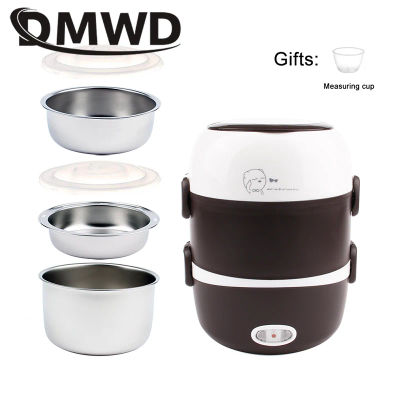 Mini olla arrocera eléctrica de acero inoxidable, contenedor de alimentos portátil, vaporera,