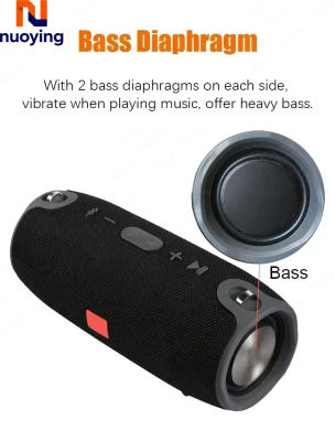 Altavoz Bluetooth TWS de 3600 mAh y 40 W, Impermeable, Portátil, con Subwoofer, Reproductor de Música con BT, AUX, TF, USB para el Hogar y Exteriores