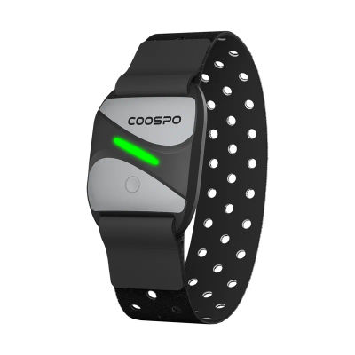 COOSPO HW807 Monitor de ritmo cardíaco brazalete óptico Sensor de Fitness al aire libre Bluetooth 5,0 ANT + IP67 para correr ciclismo con Wahoo