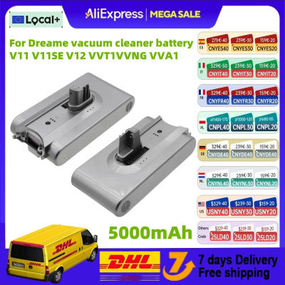 Batería de iones de litio de 5000mAh para aspiradora inalámbrica de mano Dreame V11 V11SE V12 VVT1 VVN6 VVA1, accesorios de batería de repuesto