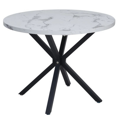 Mesas de comedor nórdicas para muebles del hogar, mesas de comedor, estilo efecto mármol de imitación, mesa de restaurante de lujo ligera para el hogar