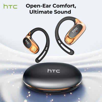 Auriculares Inalámbricos Bluetooth HTC NE35 con Traducción de Idiomas por IA, Auriculares OWS de Baja Latencia con Gancho para la Oreja, Auriculares Deportivos con Micrófono