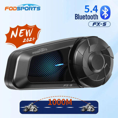 Intercomunicador para motocicleta Fodsports FX-S, intercomunicador para casco Bluetooth, auriculares para motocicleta, 1000M, BT5.4