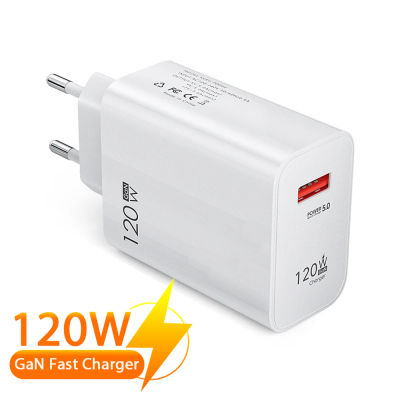 Cargador USB GaN de 120W, cargadores de teléfono móvil de carga rápida para Iphone 13, 14, 15 Pro Max, Samsung, Huawei, Oppo, Oneplus, adaptador de pared