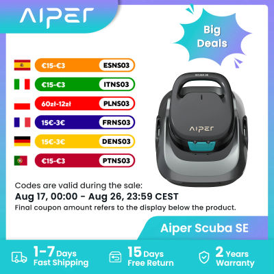Limpiador de Piscinas Inalámbrico AIPER Reacondicionado con 90 Minutos de Autonomía, Estacionamiento Inteligente Automático, Ligero, Aspiradora para Piscinas Elevadas Planas de hasta 860 Pies