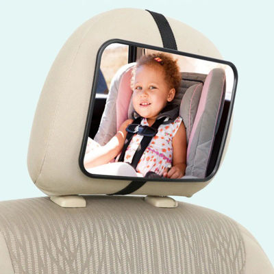 EAFC-espejo ancho ajustable para asiento trasero de coche, asiento para bebé/niño, Monitor de espejo de seguridad para coche, espejo cuadrado de seguridad para bebé, Interior del coche