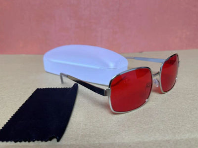 Project Mayhem Gafas de sol Fight Club Tyler Durden Oliver Peoples 523 Brad Pitt gafas de sol con lentes ROJO para hombre: con caja