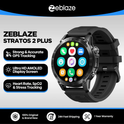 Zeblaze Stratos 2 Plus GPS reloj inteligente deportivo brújula integrada altímetro barométrico pantalla AMOLED de 1,43 pulgadas llamada de voz Smartwatch