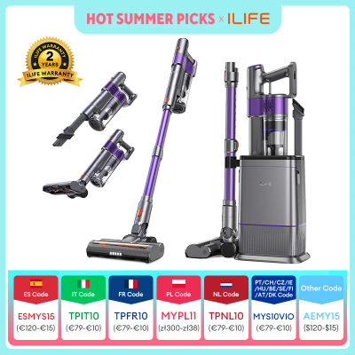 ILIFE H90 Pro, Nueva Aspiradora de Mano con Estación de Carga y Recolección de Polvo 2 en 1, Succión Potente y Bajo Ruido, Perfecta para Pelo de Mascotas