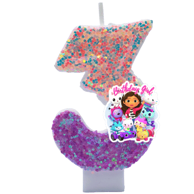 Lindas Velas de Anime 3D con Números del 0 al 9 de Gabby's Dollhouse, Velas para Pastel de Cumpleaños Infantiles, Regalos para Fiestas de Baby Shower