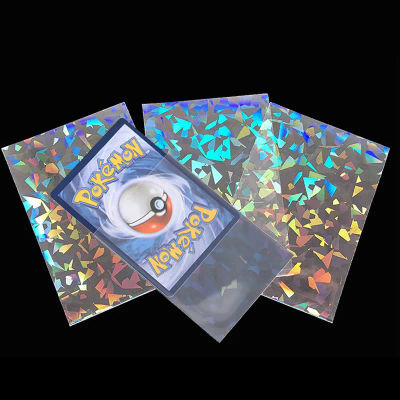 50 Uds. Funda de película de tarjeta láser de comercio suave transparente 66*91mm Pokemon TCG carpeta protectora de juego Yugioh estuche protector para tarjetas de béisbol