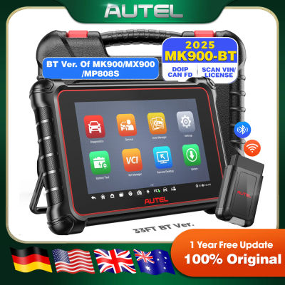 Autel MaxiCOM MK900BT con herramientas de diagnóstico de coche Bluetooth escáner OBD2 40 + prueba activa de servicio actualización CAN-FD y DOIP de MK900