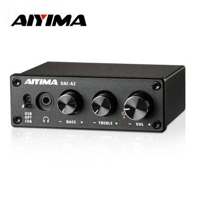 Decodificador de Audio HiFi AIYIMA DAC-A2, Amplificador de Auriculares USB, Salida Óptica Coaxial, DAC Estéreo para Juegos, para Amplificador y Altavoces Activos
