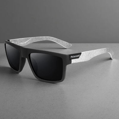 Gafas de Sol Polarizadas Negras de Moda para Hombre y Mujer, Gafas de Sol Cuadradas Clásicas para Hombre, Elegantes para Conducir al Aire Libre, Pescar, Deportes, Protección UV400