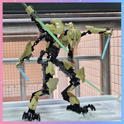 183 piezas KSZ714 Figura de acción de Star Wars, juguete de ensamblaje, robot de anime Grievous con empuñadura de sable de luz, modelo de arma de combate, bloques de construcción, regalo
