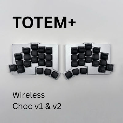 TOTEM + Teclado Dividido Inalámbrico - Bluetooth ZMK Choc V1 V2 Interruptores Silenciosos De Perfil Bajo Teclado Mecánico Ergonómico Totem V2