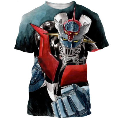 Mazinger Z-camisetas con estampado 3D de Robot de Anime para hombre y mujer, camisetas de manga corta, ropa de calle de gran tamaño, camisetas Harajuku, ropa para hombre