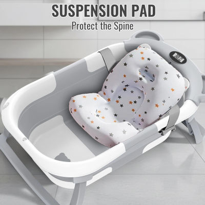 Bañera Plegable Portátil para Bebés con Sensor de Temperatura, Patas Antideslizantes, Bañera Grande para Recién Nacidos y Niños Pequeños, Ahorra Espacio