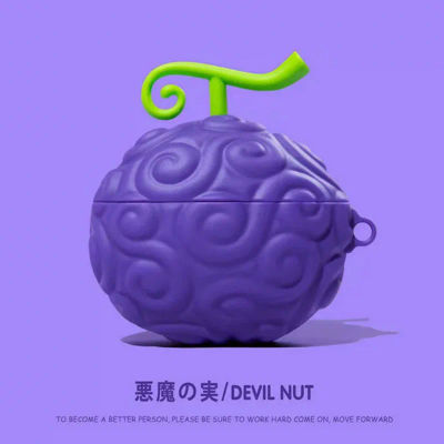 Funda para Airpods Pro 3, funda de silicona con diseño de fruta del diablo para Airpods Pro 2/Airpods 5 4 3 2 1.