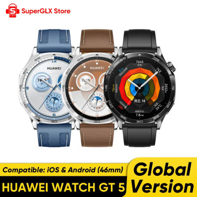 Versión global HUAWEI WATCH GT 5 Smartwatch Pantalla AMOLED 41 mm / 46 mm Mapa incorporado Replay Messaje Compatible con iOS y Android