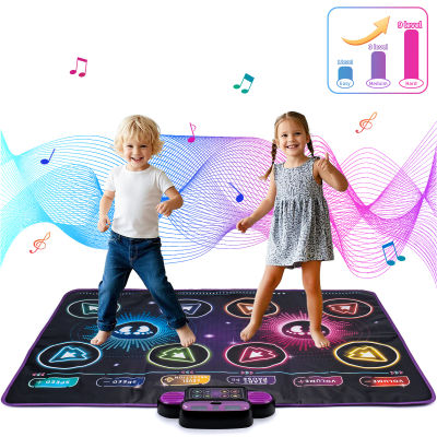 Alfombra de baile electrónica para niños, manta de baile, modo de jugadores dobles con 9 niveles, manta musical para suelo de chico, juguetes educativos, regalos para niños