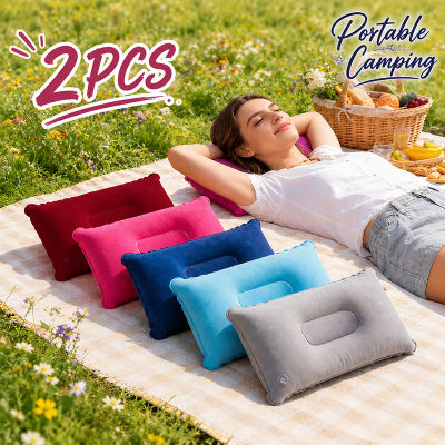 2 Almohadas Inflables de Viaje o Bombas de Aire Portátiles Ultraligeras para Camping, Avión, Coche, Oficina, Senderismo y Mochila