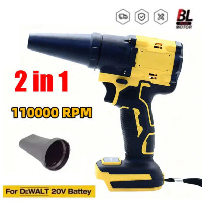 Para DeWALT 20V batería 2 en 1 soplador Turbo sin escobillas ventilador y aspiradora de alta velocidad 110000RPM herramienta de soplado de polvo de mano