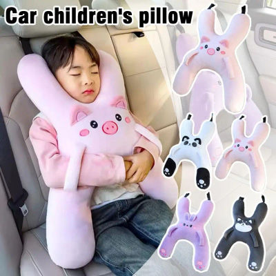 Almohada de seguridad para el cuello para asiento de coche, bonito reposacabezas para niños, soporte Lumbar, antipellizco, almohada para dormir de dibujos animados