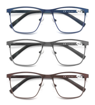 MODFANS gafas de lectura de luz azul para hombres marco de Metal lectores de ordenador presbicia lupa lente gafas dioptrías +0,75 a +4,0
