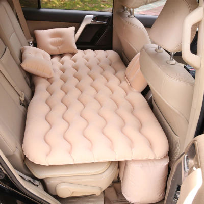 Colchón inflable de viaje para coche, universal para el asiento trasero, sofá multifuncional, almohada, colchoneta para acampar al aire libre.