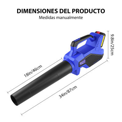 Soplador y Aspirador de Hojas Inalámbrico de 3000W, Recolector de Hojas Eléctrico, Triturador de Hojas Manual con 6 Velocidades Ajustables, para Limpiar Jardines