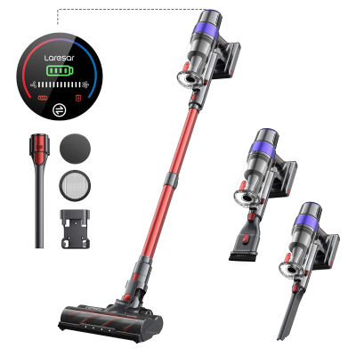 Laresar V8 aspiradora inalámbrica de mano para coche 48000PA 500W 60 minutos electrodoméstico batería extraíble inalámbrica motor sin escobillas